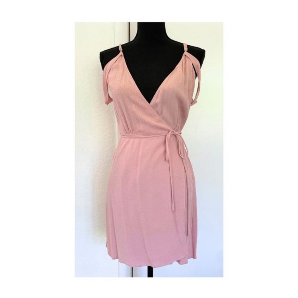 Reformation Ellie Pink Wrap Dress - Picture 3 of 4